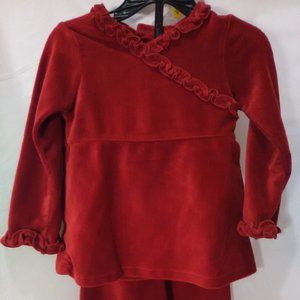 The Children's Place 2 piece Set Color Red Ruffle Size 24 Months